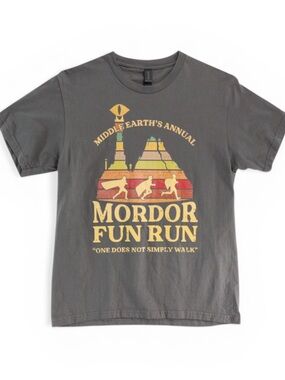 Lord of the Rings Mordor Fun Run Graphic Tee - Charcoal